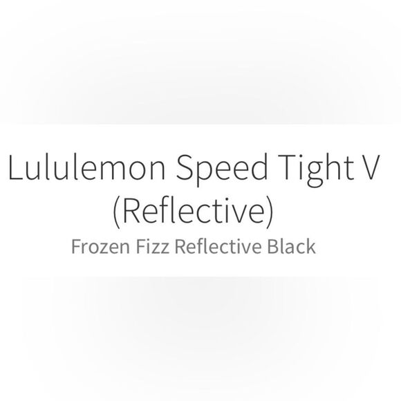 .Lululemon Speed Tight V (Reflective) Frozen Fizz Reflective Black - Picture 4 of 16